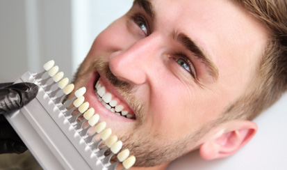 a patient during a cosmetic dental consultation  