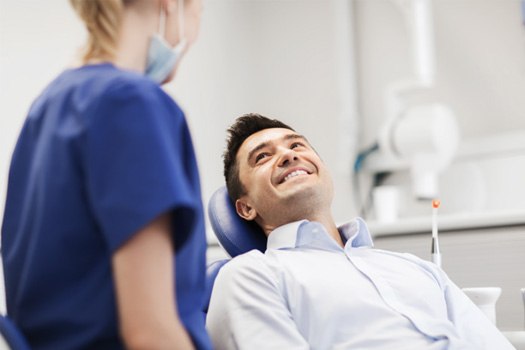 Man smiling after dental filling