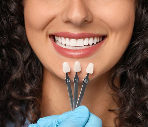 a close-up of veneers 